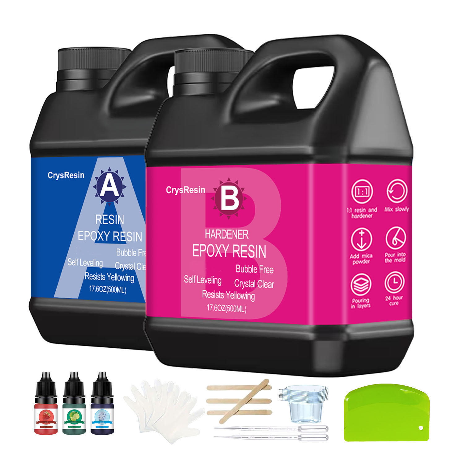 Resin Art Mold - Crystal Clear Epoxy Resin 1:1 Kit