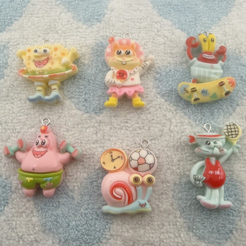 Resin Art Gift Ideas - 10pcs cartoon resin pendant, DIY jewelry