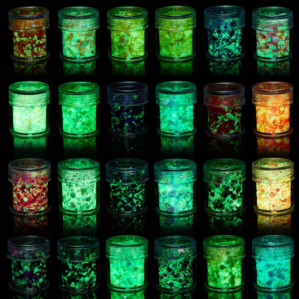 Resin Art Light - 24 Colors Luminous Sequins Glow in