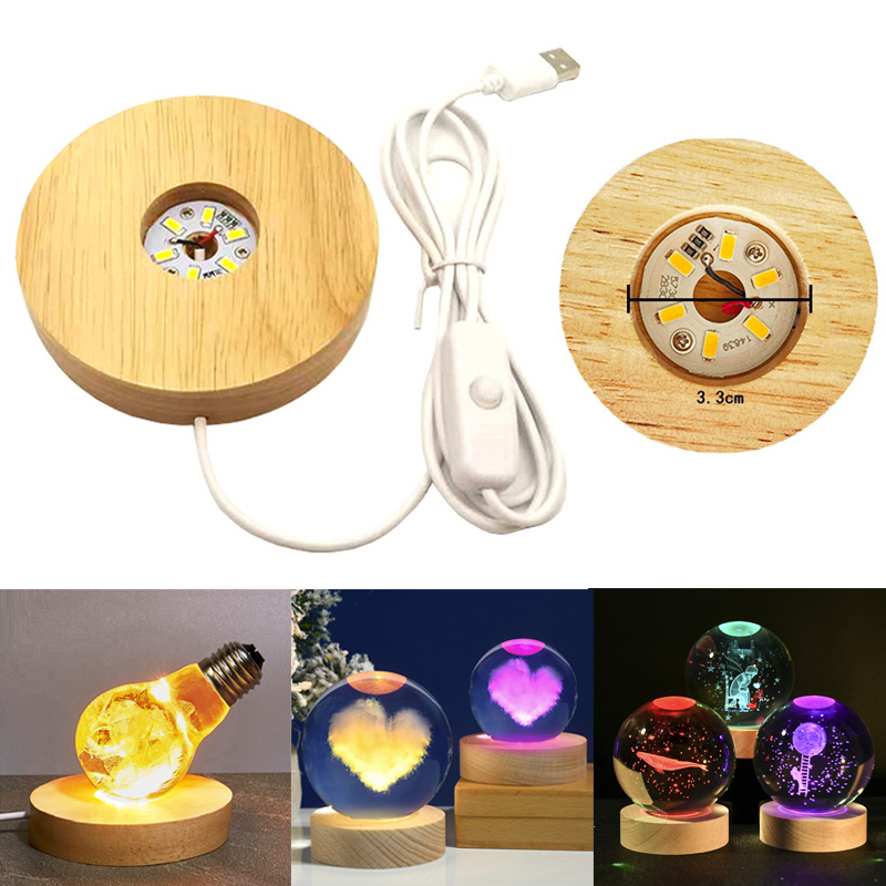 Resin Art Display Round Wood C - Resin Art Light 评论和价格
