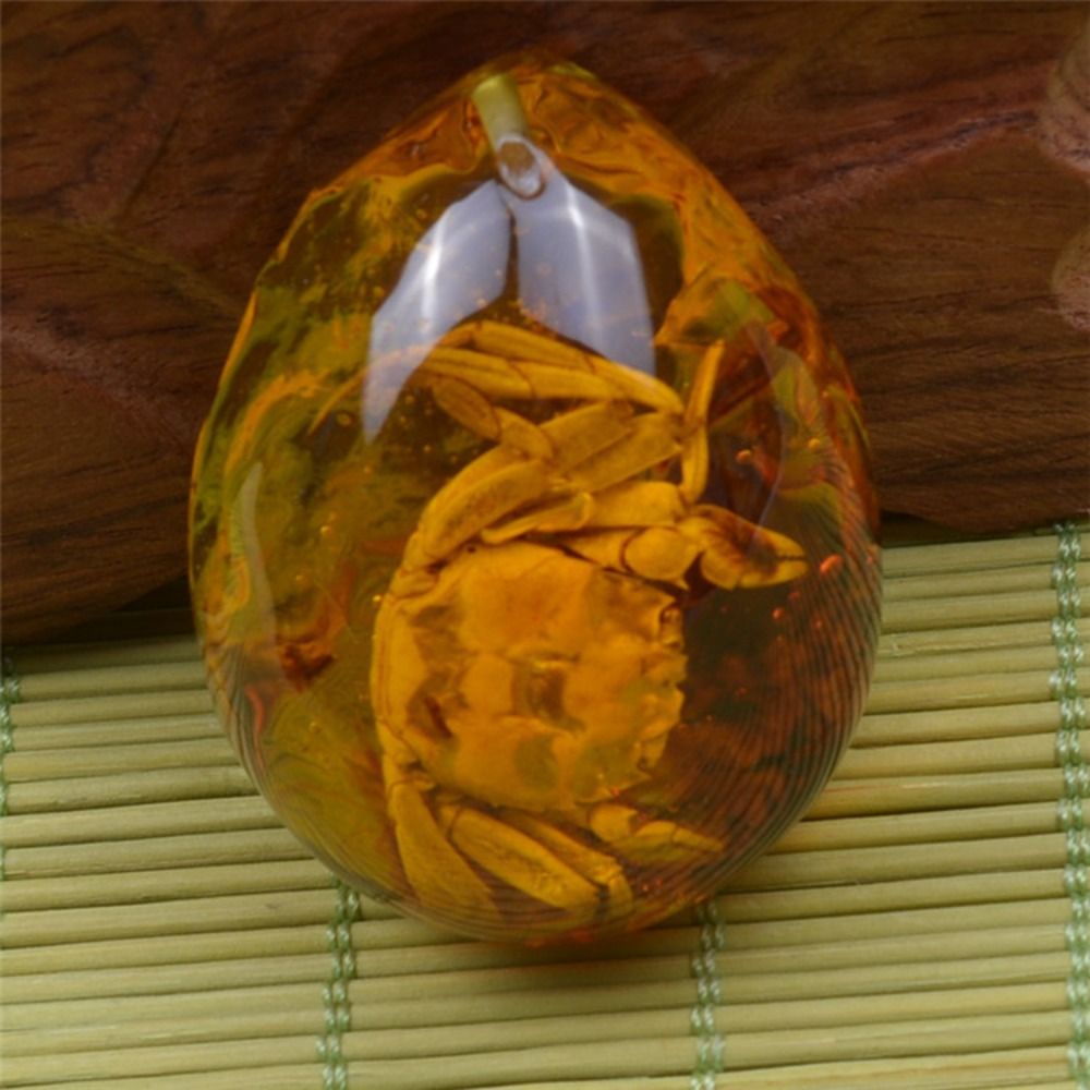 Natural Rough Butterfly Amber  - Resin Art Necklace 评论和价格