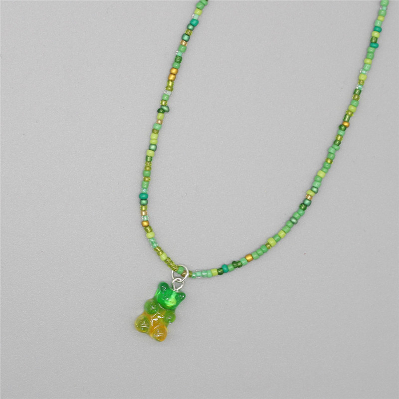 New Bohemia Korean Lover Color - Resin Art Necklace 评论和价格