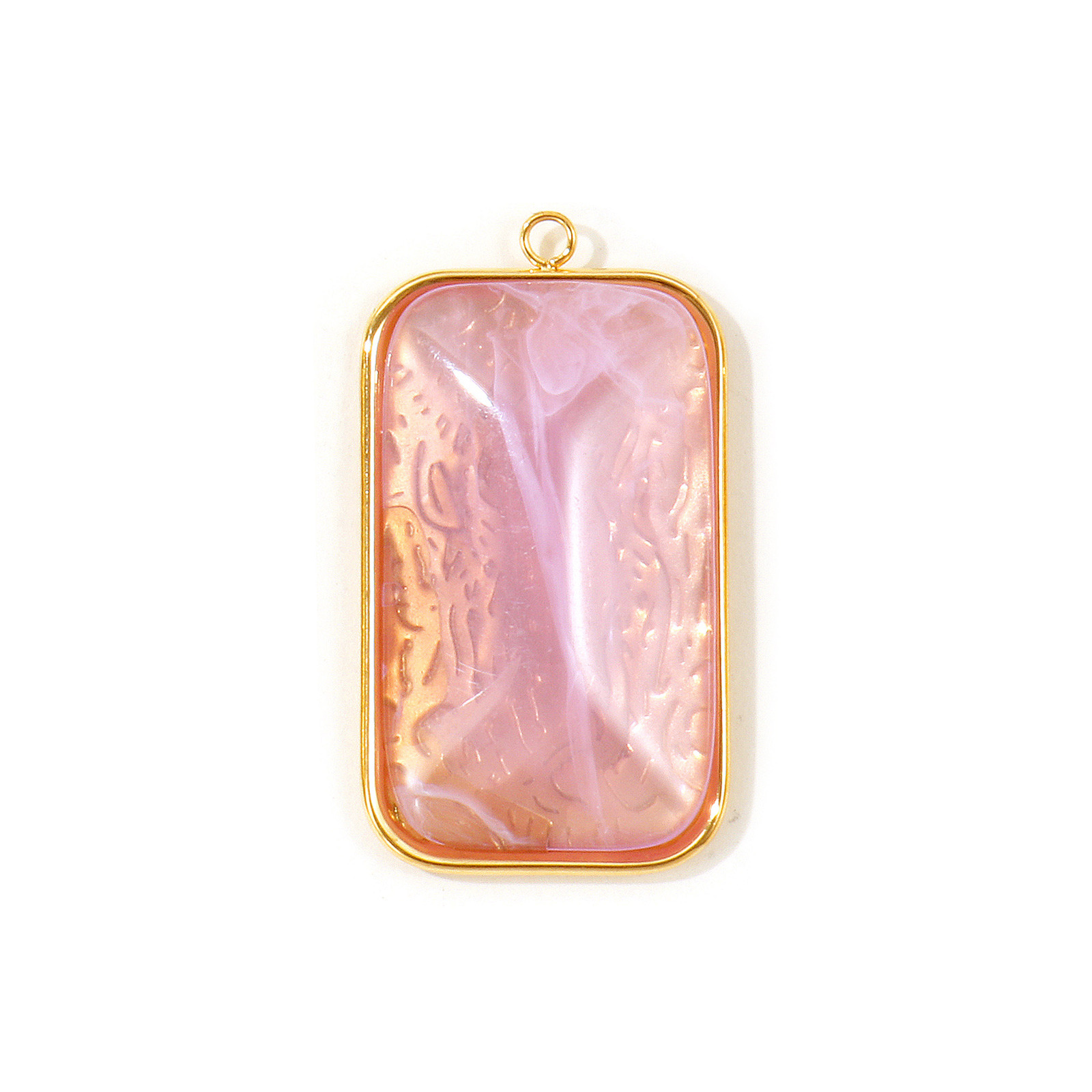 1pc Multicolor Geometric Recta - Resin Art Necklace 评论和价格