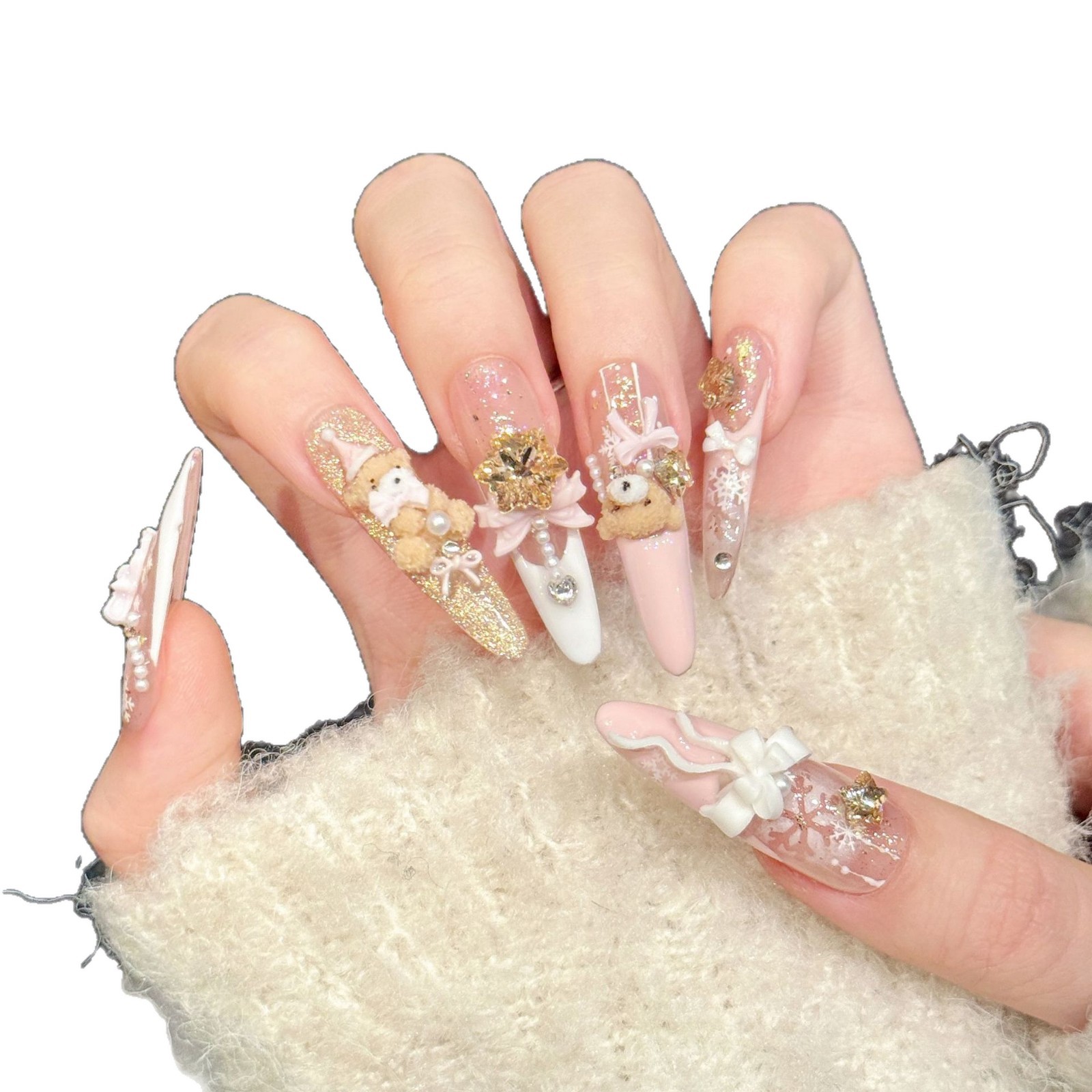 10Pcs Handmade Press On Nails  - Resin Art Tools 评论和价格