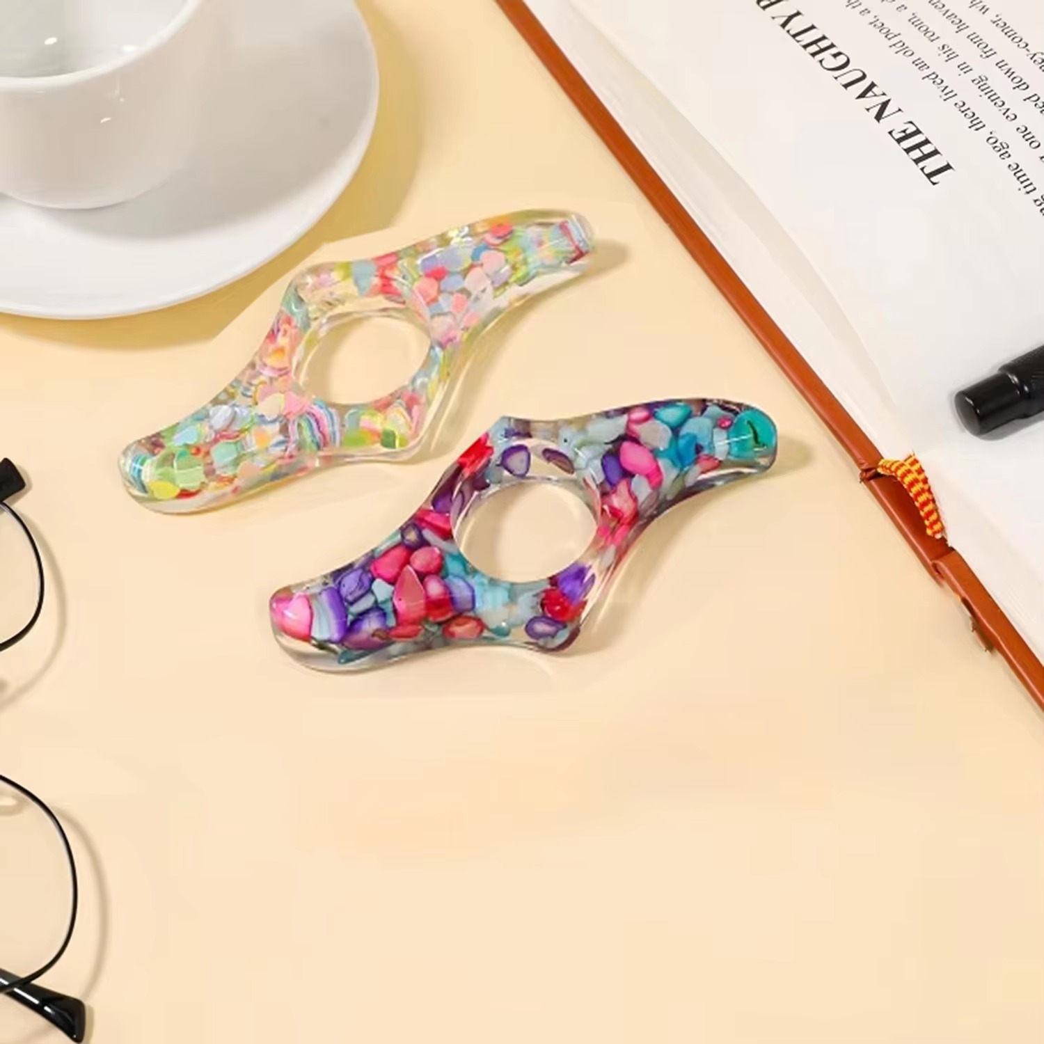 2Pcs Handmade Resin Thumb Page - Resin Art Book 评论和价格