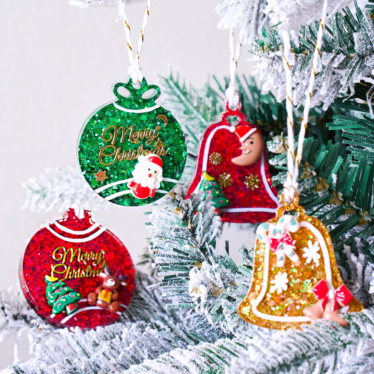 Xmas Tag Pendant Silicone Mold - Resin Art Mold 评论和价格