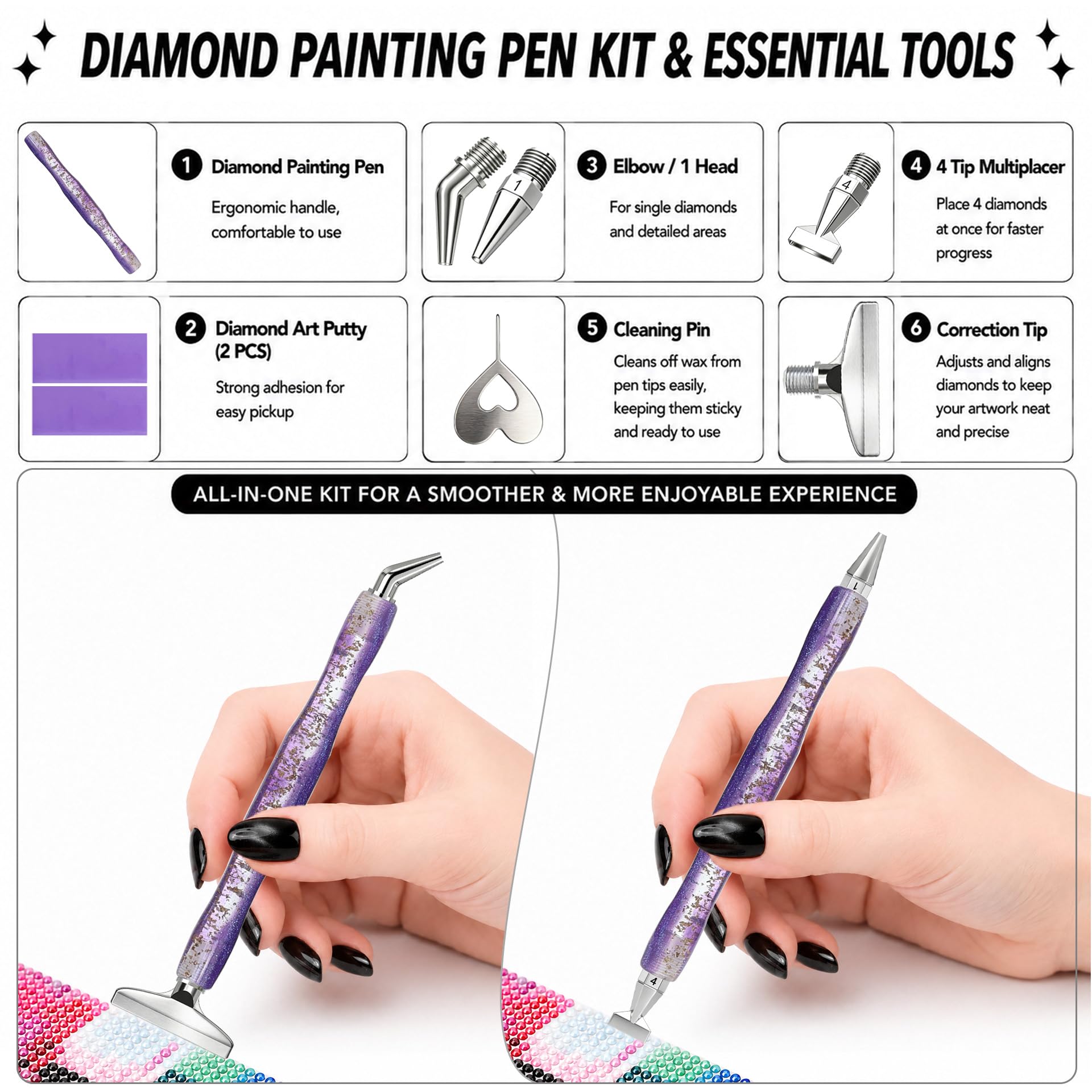 Diamond painting art pen, with - Resin Art Tools 评论和价格