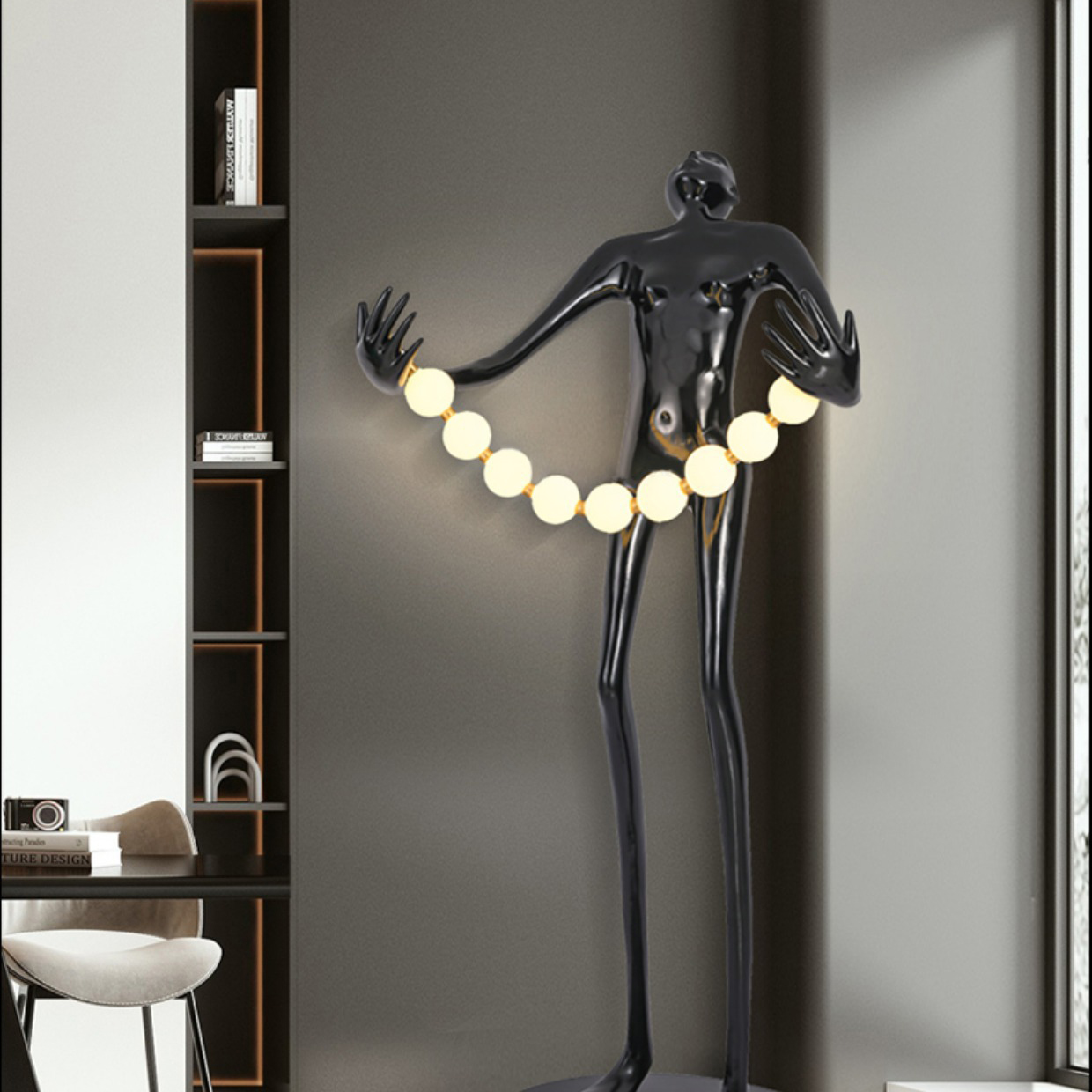 Statue Character Floor Lamp Ar - Resin Art Gallery 评论和价格