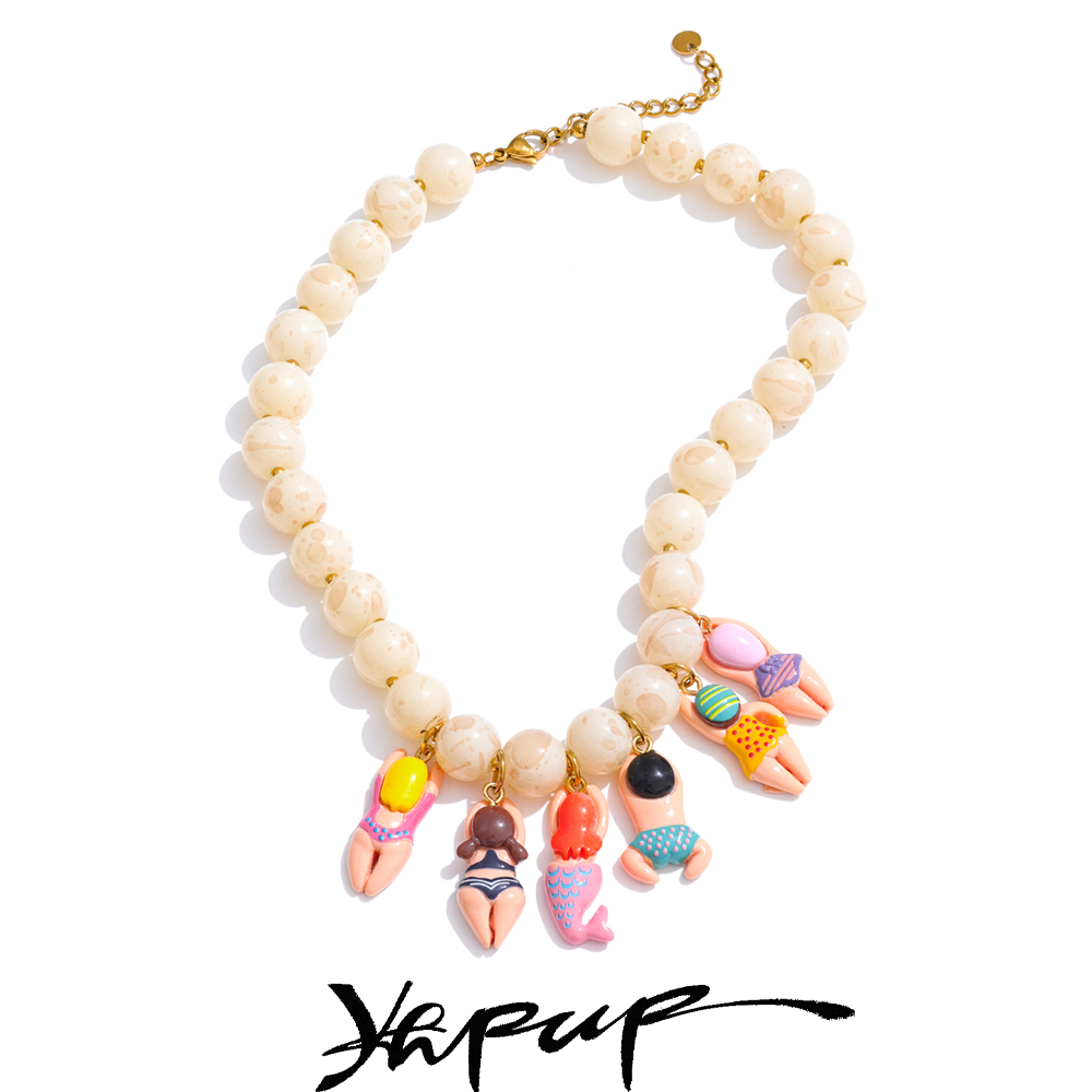 Yhpup Stylish Unique Handmade  - Resin Art Necklace 评论和价格