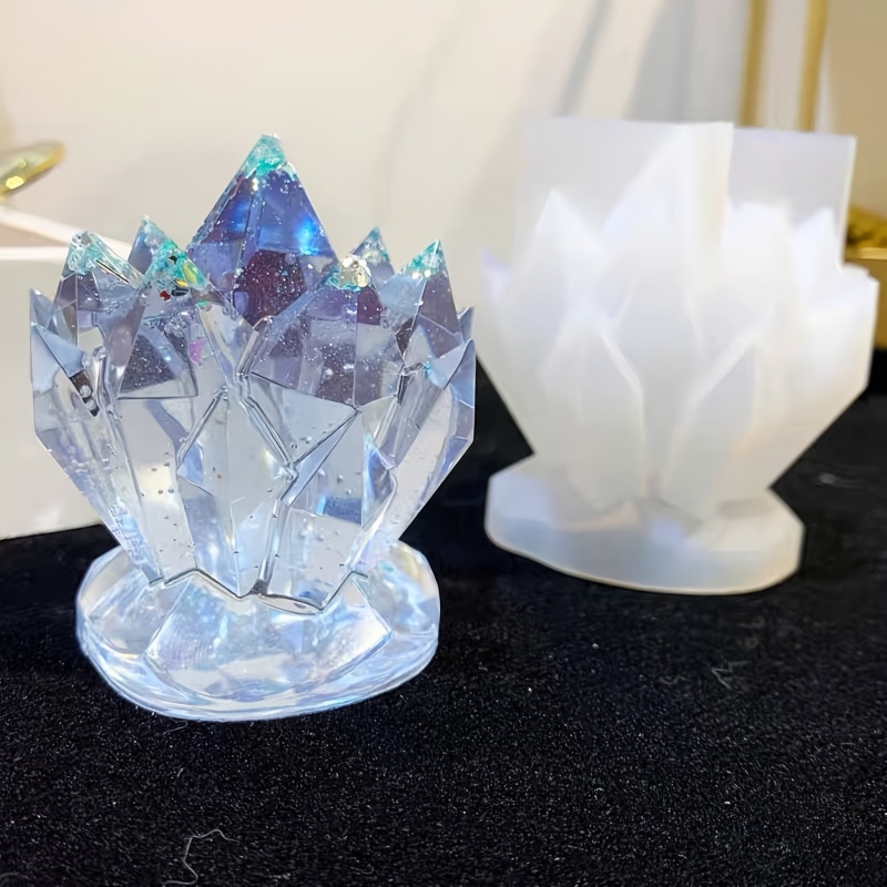 1pcCrystal Cluster Decorative  - Resin Art Mold 评论和价格