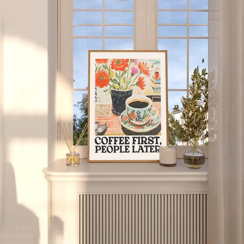 Coffee Flower Retro Wall Art P - Resin Art Gallery 评论和价格