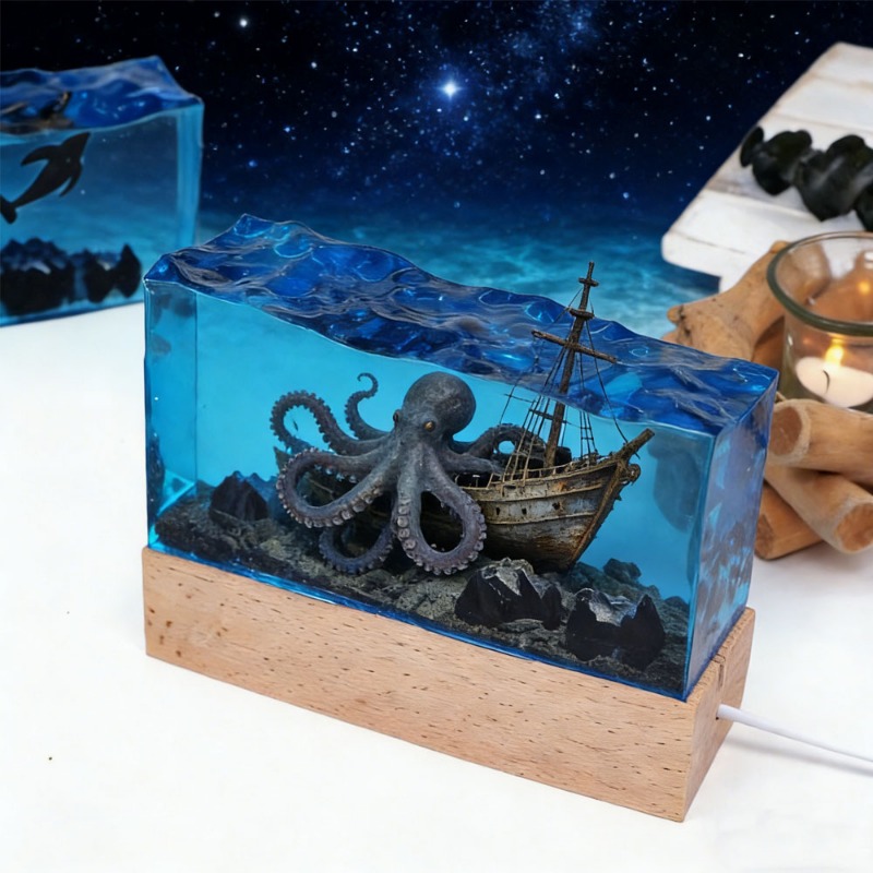 DIY Resin Craft Light Underwat - Resin Art Light 评论和价格