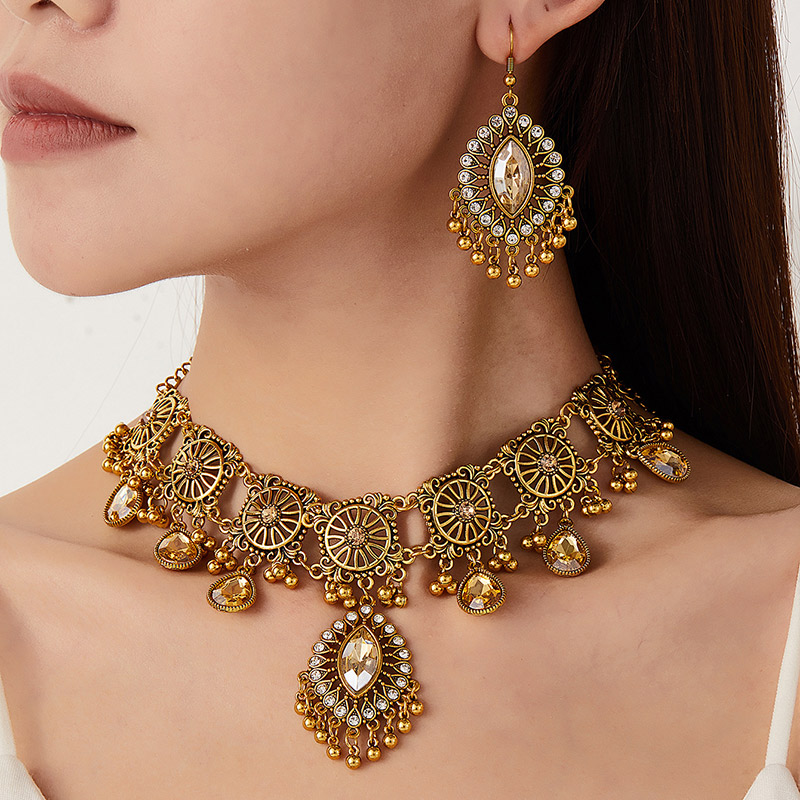 Retro Jewelry Set For Women Ho - Resin Art Necklace 评论和价格