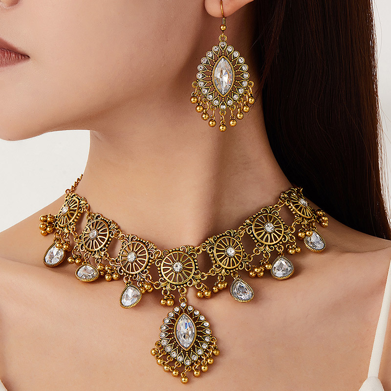 Retro Jewelry Set For Women Ho - Resin Art Necklace 评论和价格