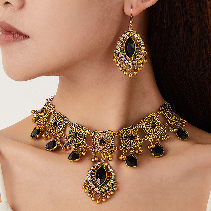 Retro Jewelry Set For Women Ho - Resin Art Necklace 评论和价格