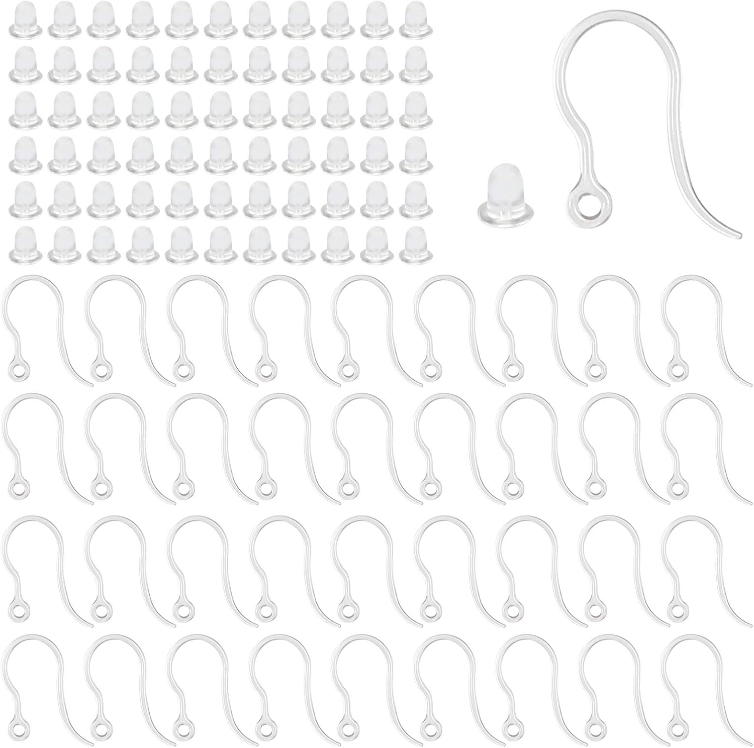 40pcs Clear Plastic Earring Ho - Resin Art Gift Ideas 评论和价格