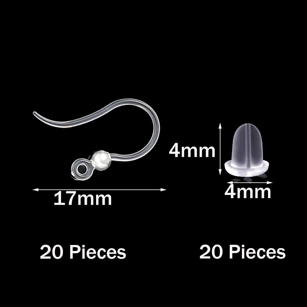 40pcs Clear Plastic Earring Ho - Resin Art Gift Ideas 评论和价格