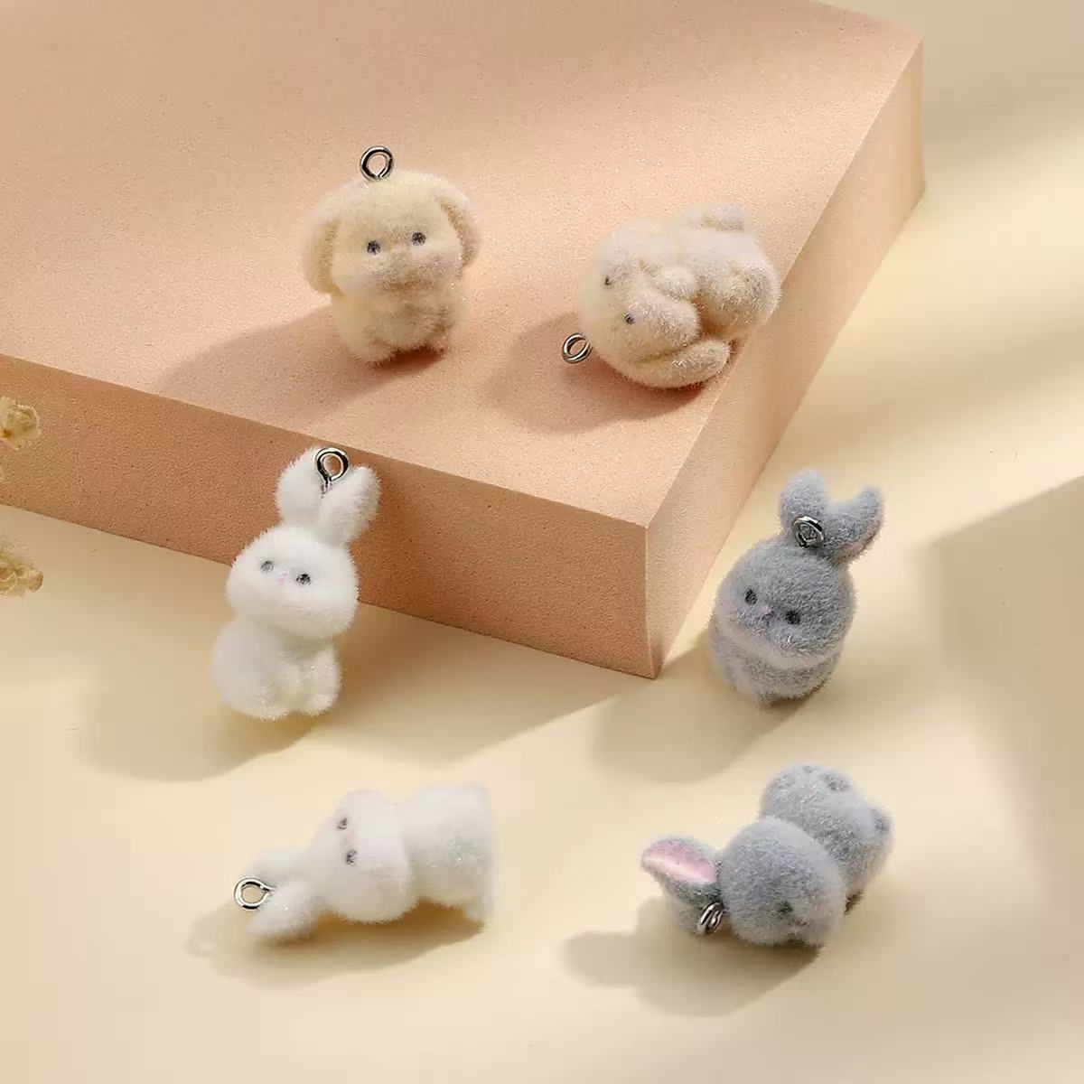 10pcs Flocking Little Rabbit R - Resin Art Gift Ideas 评论和价格