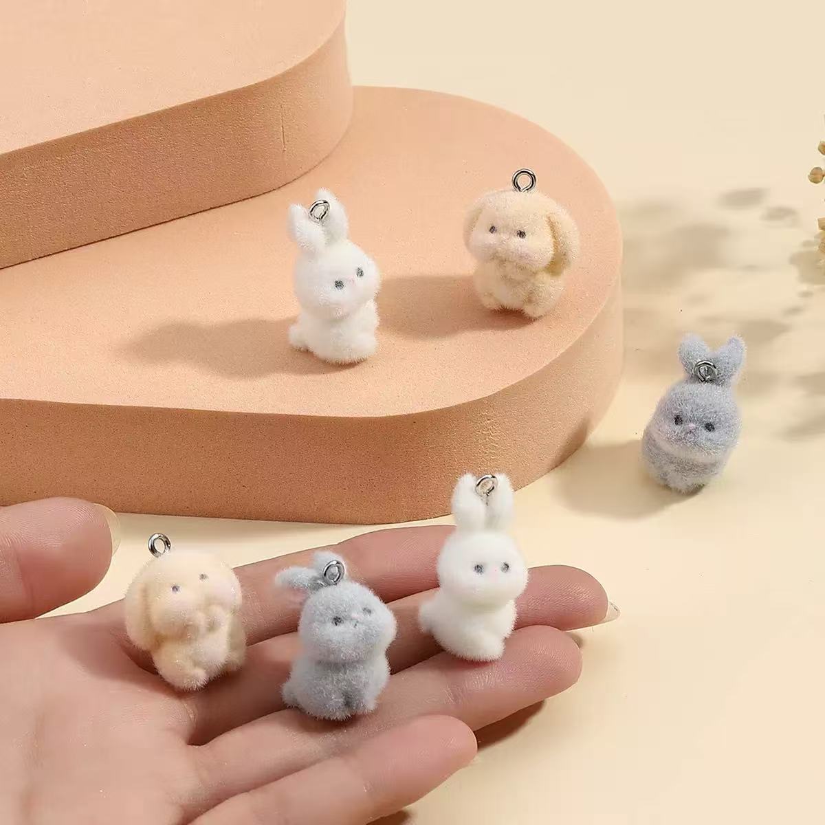 10pcs Flocking Little Rabbit R - Resin Art Gift Ideas 评论和价格