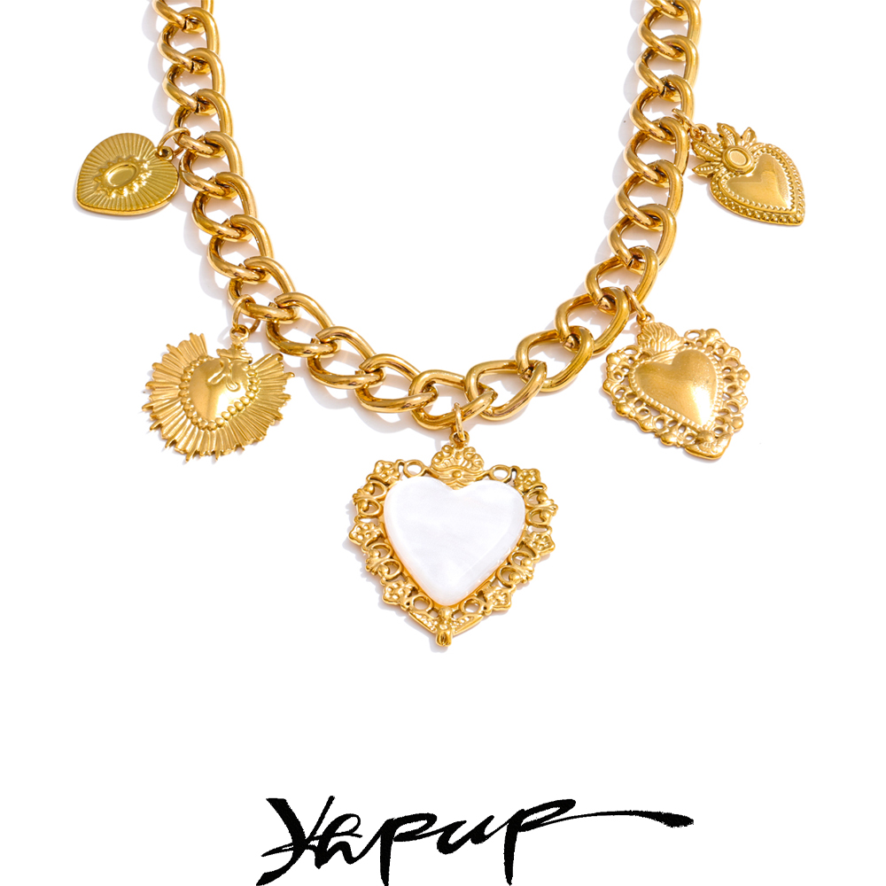 Yhpup 18K Golden Plated Stainl - Resin Art Necklace 评论和价格
