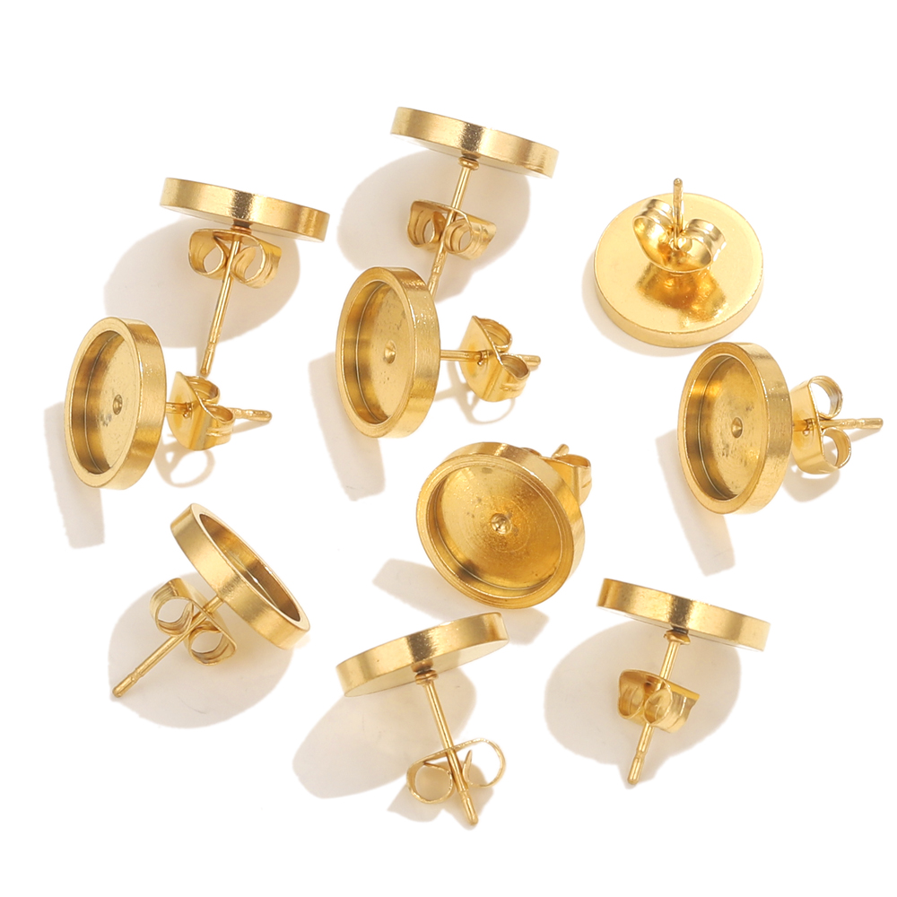 10pcs Stainless Steel Gold Ear - Resin Art Gift Ideas 评论和价格