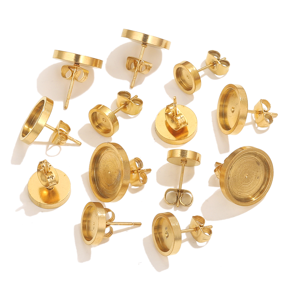 10pcs Stainless Steel Gold Ear - Resin Art Gift Ideas 评论和价格